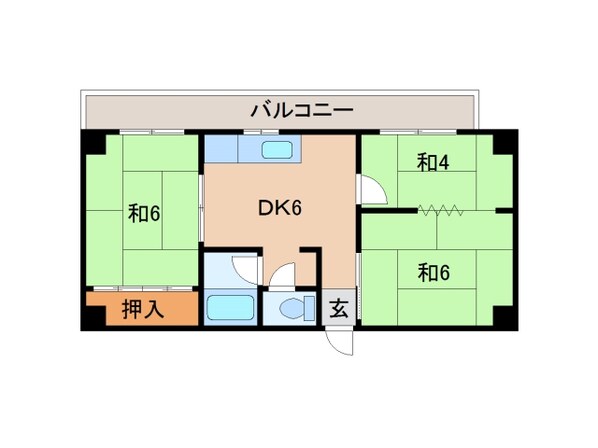 小西マンションの物件間取画像